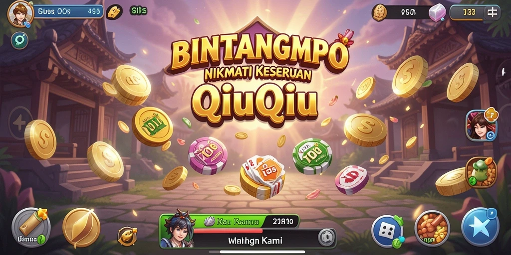 Tampilan menarik dari gameplay QiuQiu di BINTANGMPO.