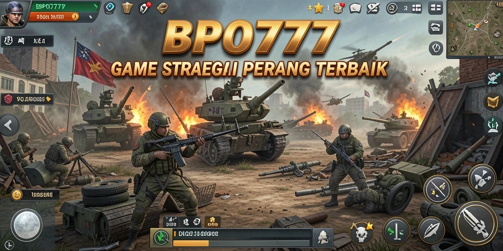 Tampilan menarik dari gameplay peperangan BPO777.