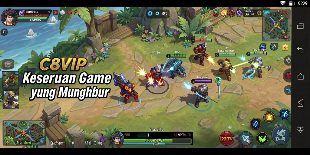 Screenshot C8VIP menampilkan gameplay yang seru dan penuh warna.