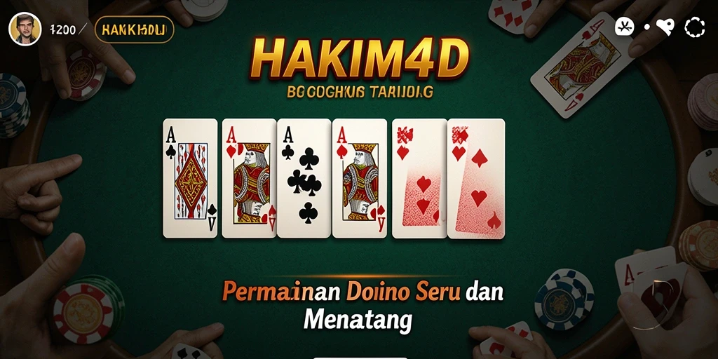 Tampilan gameplay HAKIM4D yang menarik dengan elemen Domino.