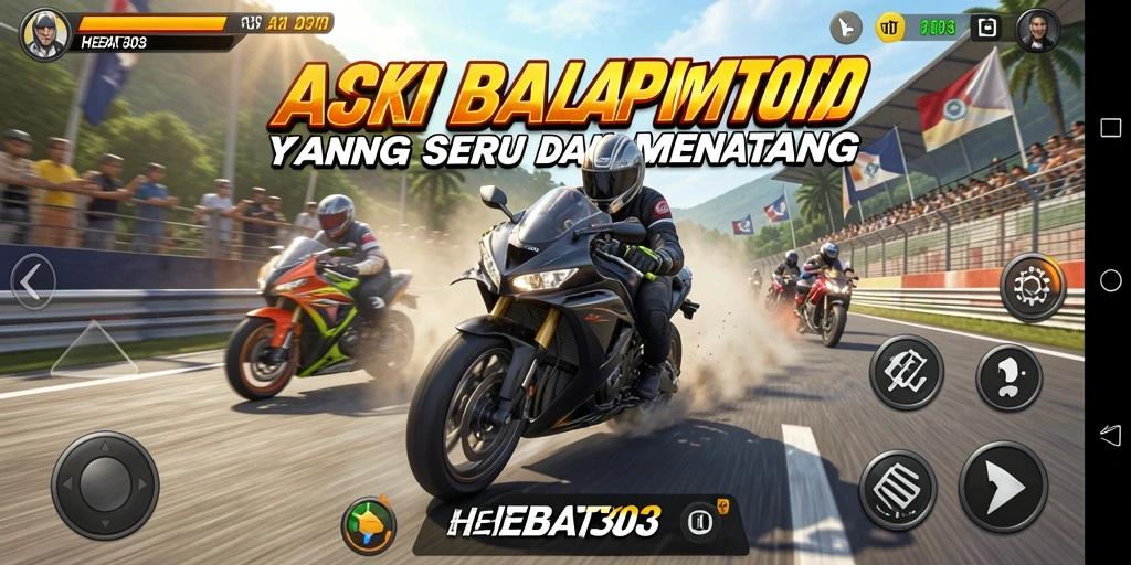 Gameplay menegangkan HEBAT303 dalam balap motor.