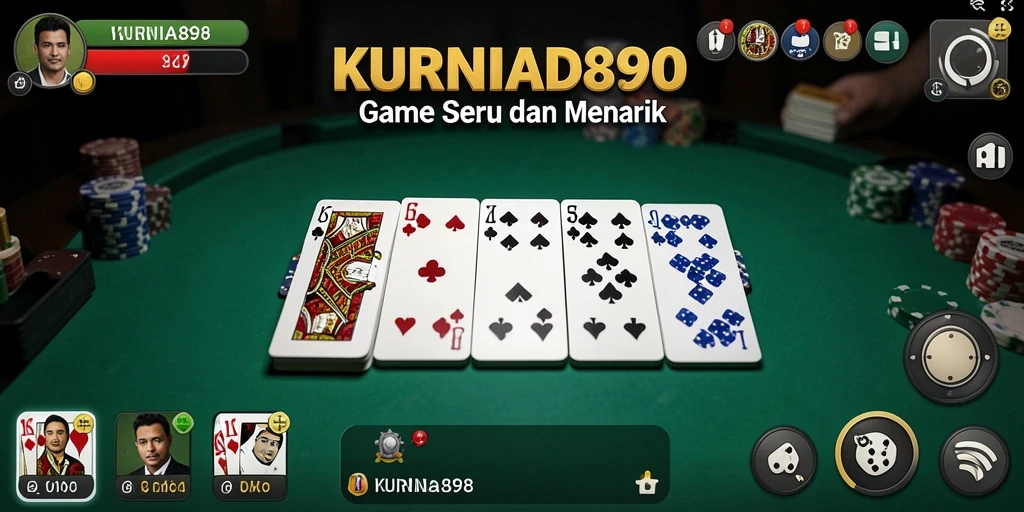 Tampilan gameplay KURNIA898 yang mendebarkan dalam permainan Domino.