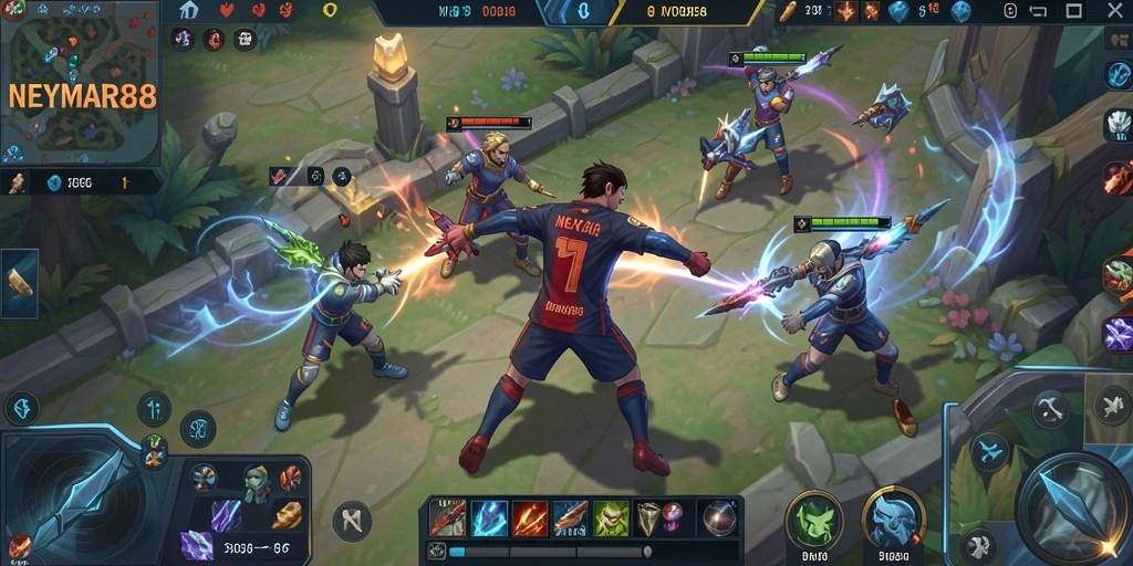 Tampilan gameplay seru dalam NEYMAR88 yang penuh aksi dan strategi.