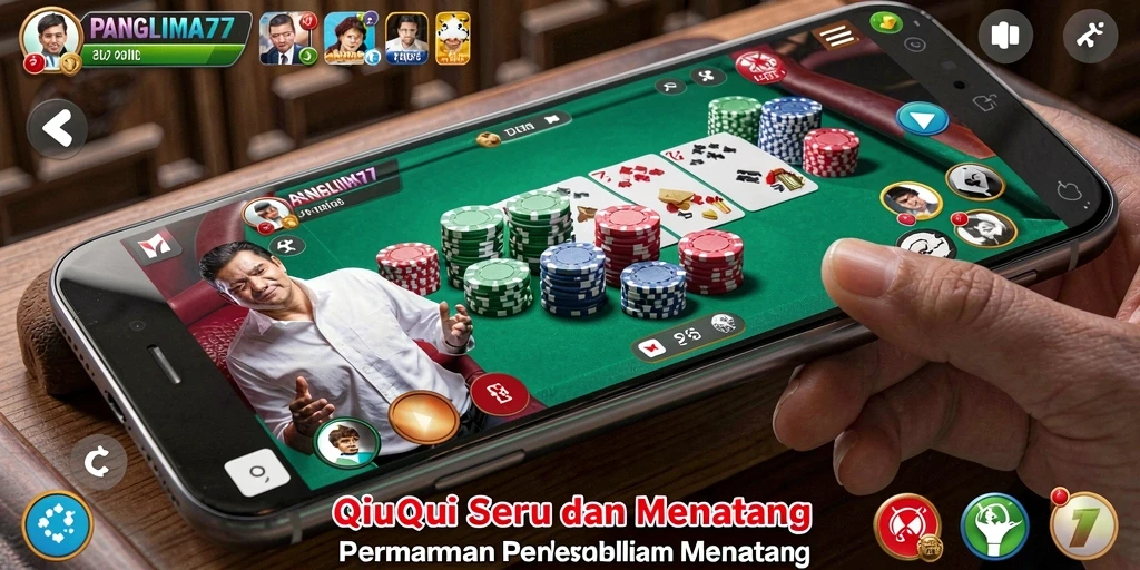 Tampilan gameplay seru PANGLIMA77 dalam permainan QiuQiu.