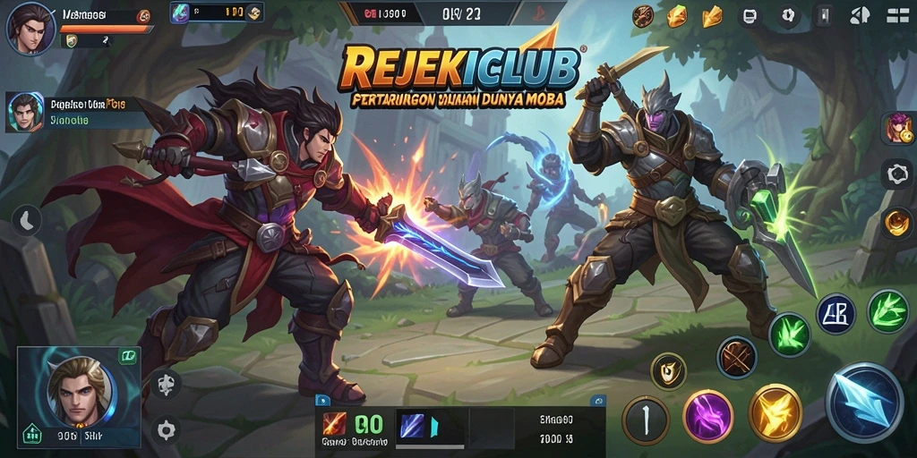 Tampilan menarik gameplay di REJEKICLUB dengan pertarungan epik.