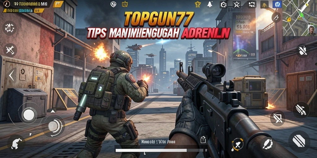 Tangkapan layar TOPGUN77 menunjukkan aksi pertempuran yang mendebarkan.