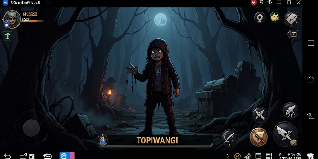 Tampilan menakutkan gameplay TOPIWANGI yang penuh ketegangan.