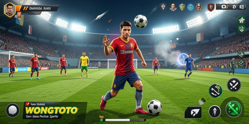 Screenshot utama WONGTOTO menampilkan keseruan gameplay olahraga.