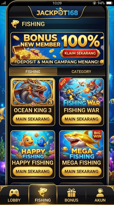 Tampilan aplikasi jackpot168 yang menarik dan ramah pengguna.